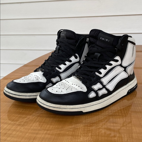 AMIRI Skeleton High Top Sneakers Mens Size 8 - Picture 7 of 11
